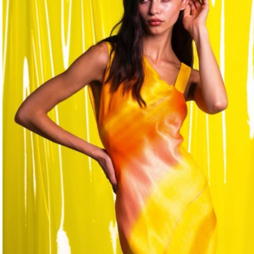 Anthropologie X Du Paradis Maxi Ombre Marbled Sleeveless Dress. Size S - Picture 7 of 8